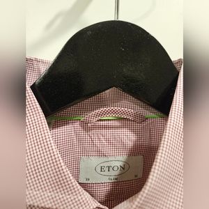 Eton Shirt, Green Label, 39 M Slim, Red
